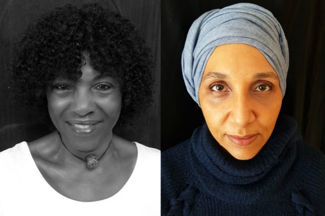 A picture of writers Margaret Busby and Leila Aboulela